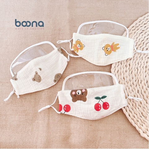 BOONA - KHẨU TRANG KÈM KÍNH CHẮN GIỌT BẮN
