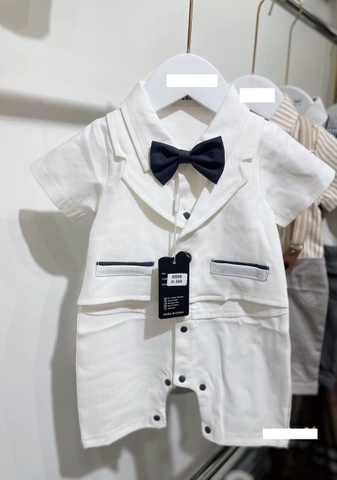 MT - Body công tử trắng kèm nơ(0-18M)