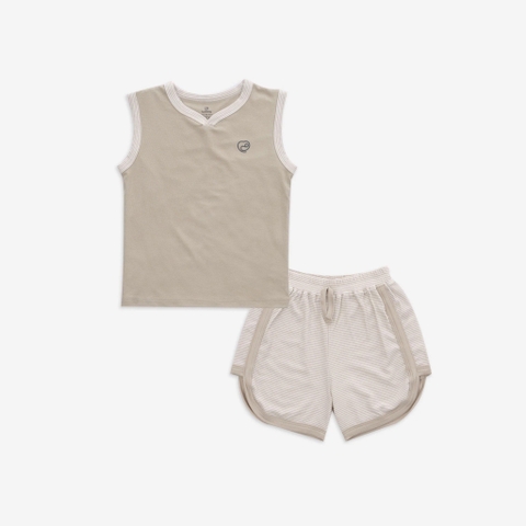 BUBABY - Bộ sát nách cổ V Siro (12M-5Y)