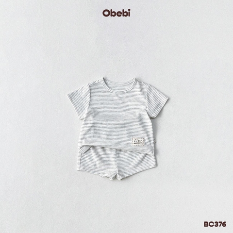 OBEBI - Bộ cộc trẻ em mùa hè kẻ ngang OBEBI (66-120)