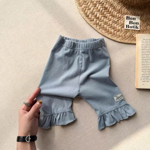TL - Quần bé gái cotton viền bèo (80-130)