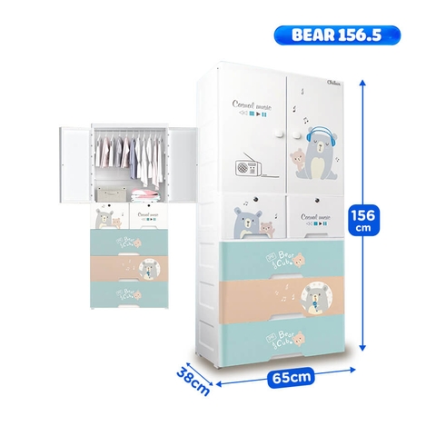 CHILUX - TỦ NHỰA GẤU NGHE NHẠC BEAR