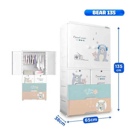 CHILUX - TỦ NHỰA GẤU NGHE NHẠC BEAR