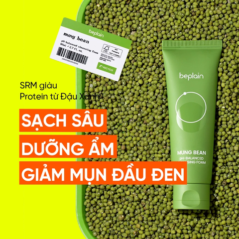 BEPLAIN - SỮA RỬA MẶT BEPLAIN ĐẬU XANH CÂN BẰNG ĐỘ PH 160ml