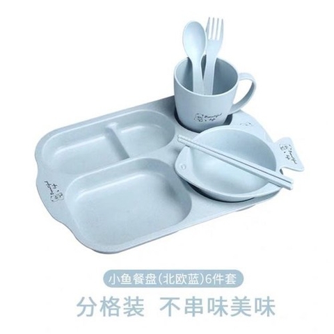 SET ĂN DẶM 6 CHI TIẾT NHỰA LÚA MẠCH