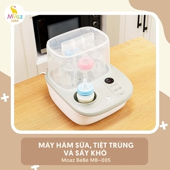 MOAZ - MÁY HÂM SỮA TIỆT TRÙNG SẤY KHÔ ĐA NĂNG MB-005