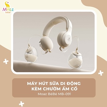 MOAZ - MÁY HÚT SỮA DI ĐỘNG TRƯỜM ẤM CỔ MB-091