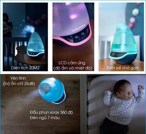 BABYMOOV - MÁY TẠO ẨM KHUẾCH TÁN TINH DẦU - BM14418