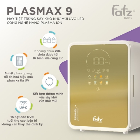 FATZ - MÁY TIỆT TRÙNG SẤY KHÔ KHỬ MÙI NANO ION PLAMAX 9