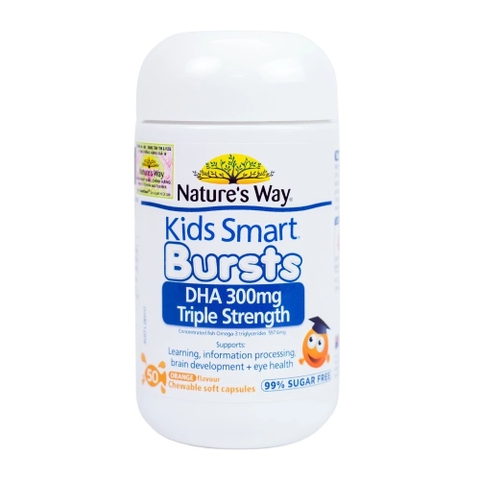 NATURE'S WAY - 1Y+DHA TỐT CHO NÃO VÀ MẮT KIDS SMART BURSTS 300MG TRIPLE STRENGTH