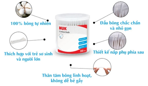 NUK - TĂM BÔNG SƠ SINH COTTON - NU66020
