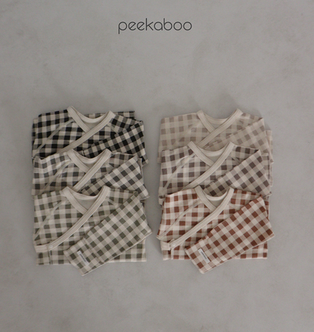 PEEKABOO Bộ rời CONNY kẻ ô(XS-XL)
