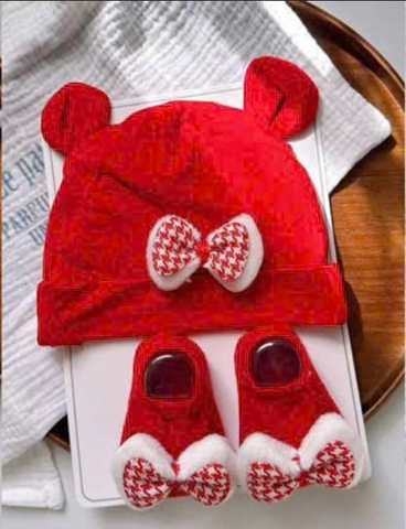 KK - SET MŨ TẤT ĐỎ