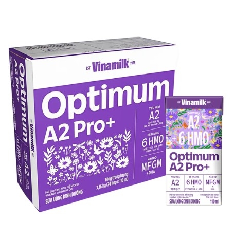 VINAMILK - 1Y+SỮA NƯỚC OPTIMUM A2 PRO+6HMO TÍM