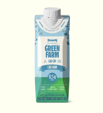 VINAMILK - SỮA TIỆT TRÙNG GREEN FARM CAO ĐẠM ÍT BÉO