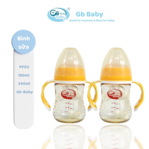 GB BABY - BÌNH SỮA PPSU CỔ RỘNG CÓ TAY CẦM