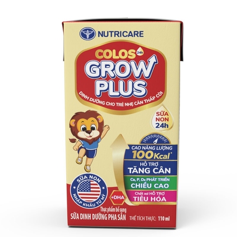 NUTRICARE - 1Y+SỮA NƯỚC SƯ TỬ COLOS 24H GROW PLUS