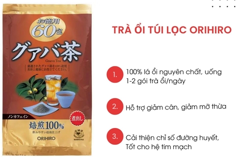 ORIHIRO - TRÀ ỔI GIẢM CÂN VÀ MỠ THỪA GUAVA TEA