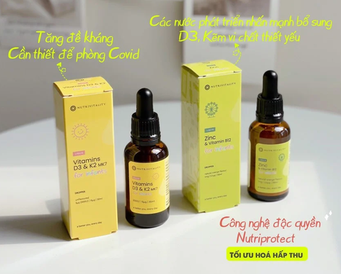 NUTRIVITALITY - KẼM VÀ D3K2 UK