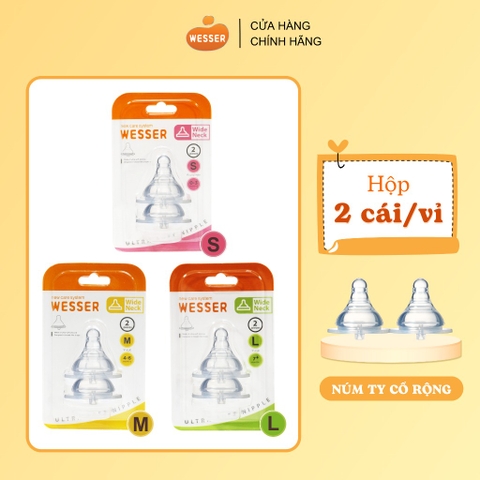 WESSER - NÚM TI SILICONE CỔ RỘNG