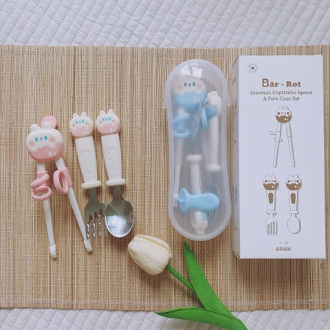 BARROT - SET THÌA+DĨA+ĐŨA HÌNH GẤU