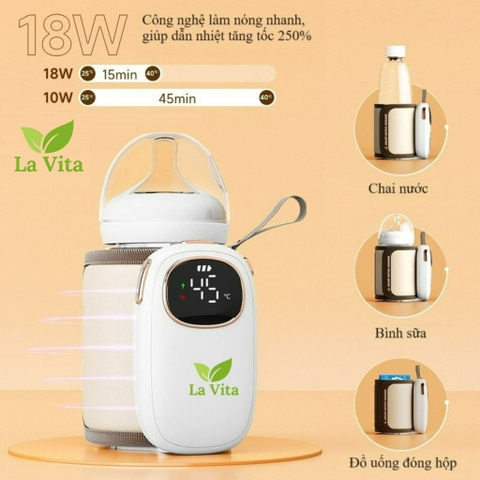 LAVITA - HÂM SỮA DI ĐỘNG CÓ PIN TÍCH ĐIỆN Q8