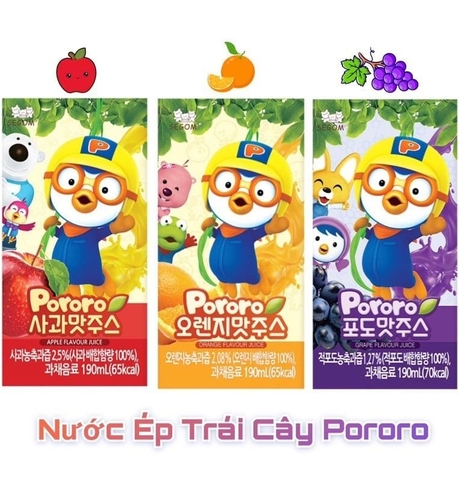 PORORO - 1Y+NƯỚC ÉP TRÁI CÂY