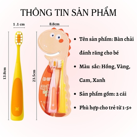 AK - SET 2 BÀN CHẢI KHỦNG LONG