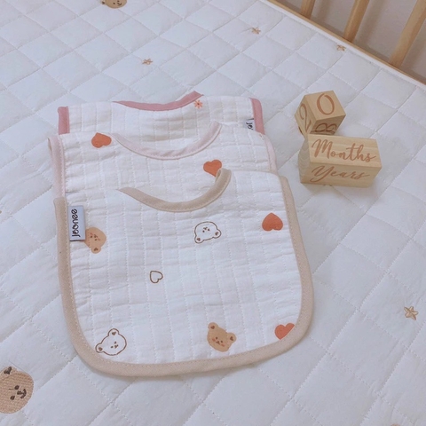 JOONEE - YẾM TAM GIÁC VẢI XÔ 3 LỚP HỌA TIẾT