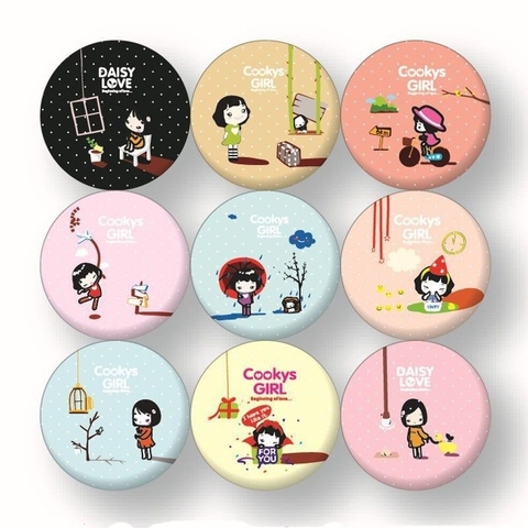 STN - GƯƠNG CẦM TAY MINI HỌA TIẾT XINH