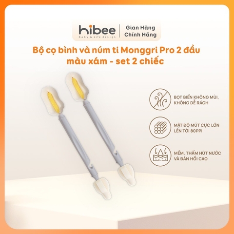 HIBEE - CỌ BÌNH BỌT BIỂN MONGRI PRO 2 ĐẦU