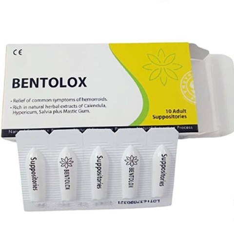 BENTOLOX - VIÊN ĐẶT GIẢM TRĨ VÀ BẢO VỆ NIÊM MẠC TRỰC TRÀNG