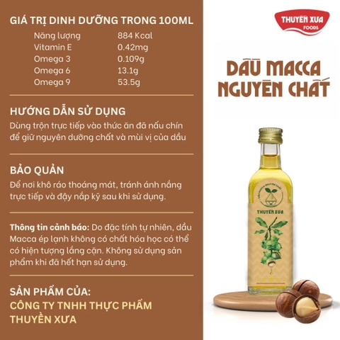 THUYỀN XƯA - 6M+DẦU MACCA NGUYÊN CHẤT