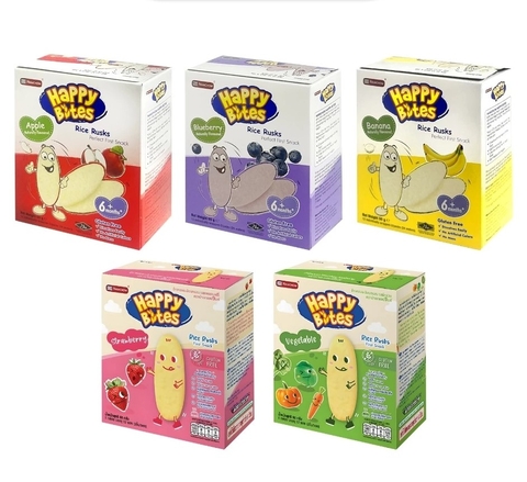 HAPPY BITES - 6M+BÁNH GẠO ĂN DẶM