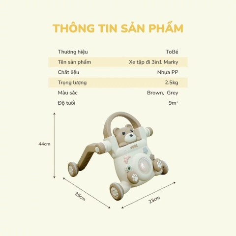 TOBE - XE TẬP ĐI 3 IN 1 MARKY