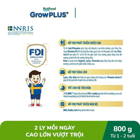 NUTIFOOD - SỮA BỘT GROWPLUS+BẠC