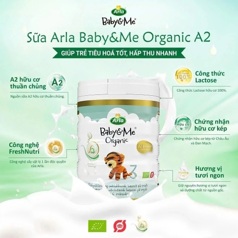 ARLA - SỮA BỘT ORGANIC A2 BABY&ME