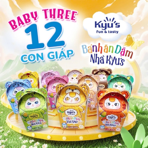 KYU'S - 8M+BÁNH ĂN DẶM KHÁM PHÁ BABY THREE