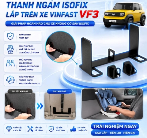 LC - THANH NGÀM ISOFIX LẮP GHẾ NGỒI Ô TÔ TRẺ EM