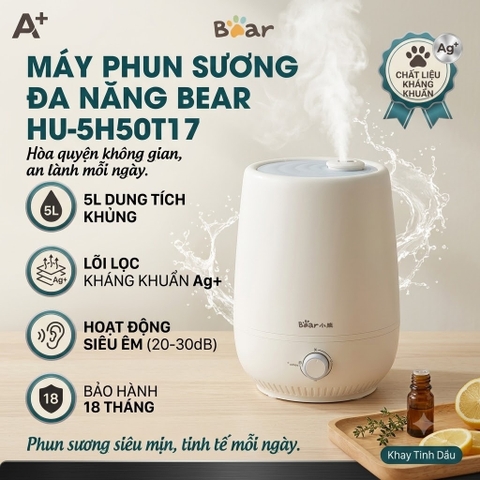 BEAR - MÁY PHUN SƯƠNG TẠO ẨM HU-5H50T17
