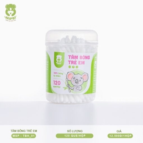 MIPBI - TĂM BÔNG TRẺ EM 120 QUE TBH-01