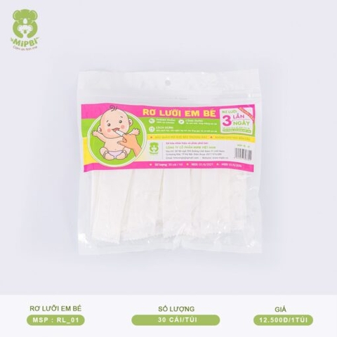 MIPBI - RƠ LƯỠI EM BÉ KHÔ RL-01 (TÚI 30 CÁI)