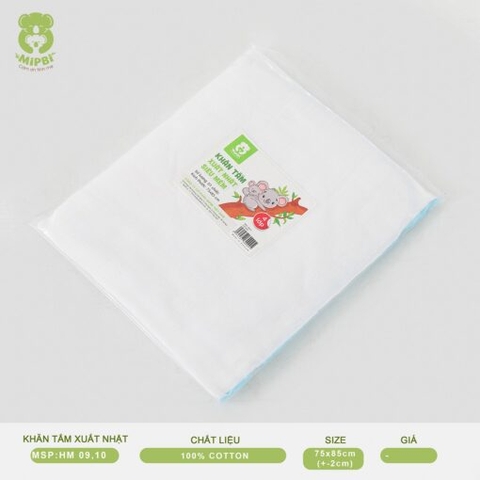 MIPBI - KHĂN TẮM XÔ XUẤT NHẬT 100% COTTON (75X85CM)