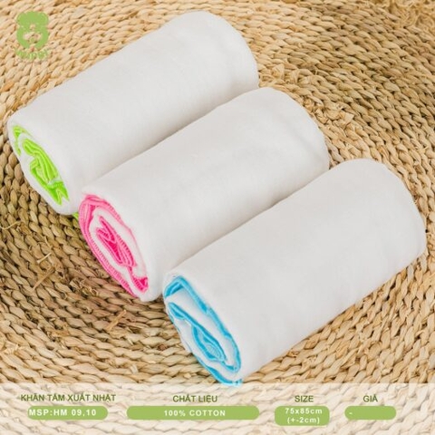 MIPBI - KHĂN TẮM XÔ XUẤT NHẬT 100% COTTON (75X85CM)