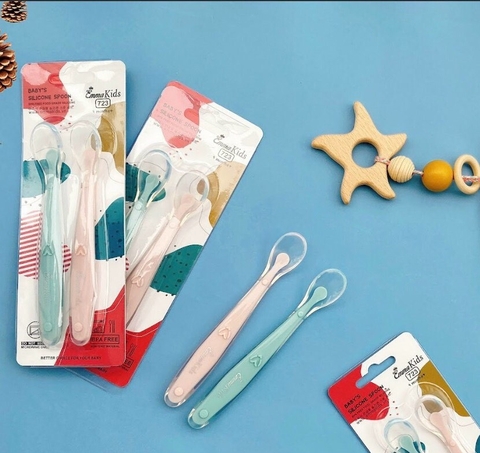 EMMA KIDS - SET 2 THÌA SILICONE HÀN QUỐC CAO CẤP