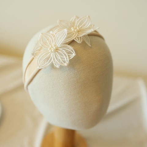 JS Turban 2 hoa kem ren đính ngọc