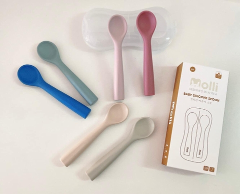 MOLLI - SET 2 THÌA SILICONE CÓ HỘP