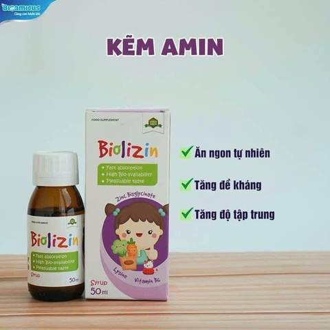 BIOLIZIN EU - 3M+KẼM NGUYÊN TỐ HỮU CƠ VỊ ĐÀO