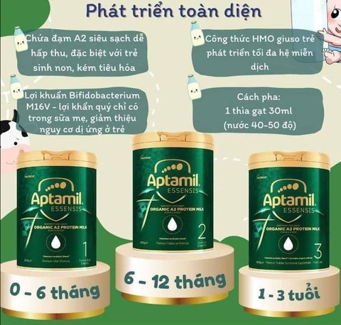 APTAMIL - SỮA ESSENSIS ORGANIC A2 ÚC