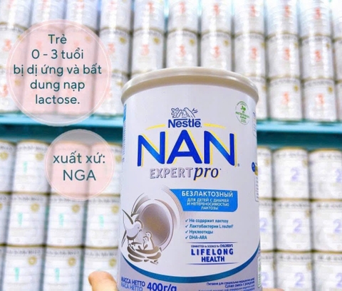 NESTLE - SỮA NAN EXPERT PRO FREE LACTOSE CHO BÉ BẤT DUNG NẠP